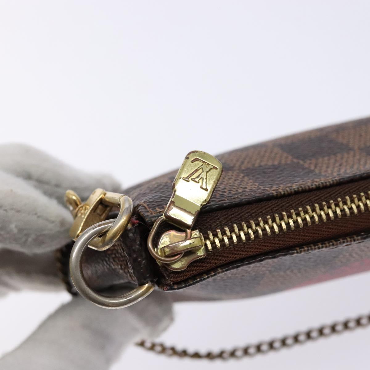 Louis Vuitton Mini Pochette Accessoires, Brown, Canvas, handbag