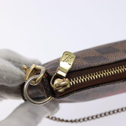 Louis Vuitton Mini Pochette Accessoires, Brown, Canvas, handbag