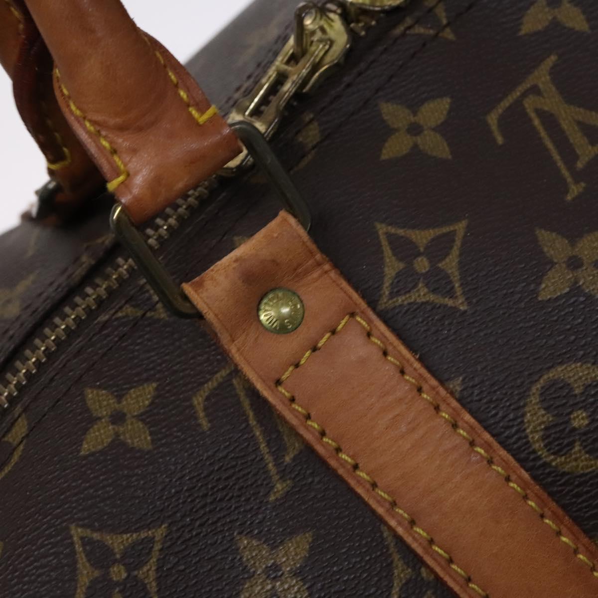 Louis Vuitton Keepall 55, Brown, Canvas, travel