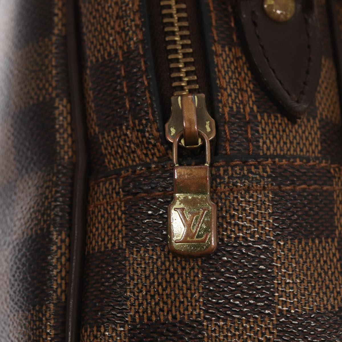 Louis Vuitton Reporter, Brown, Canvas, shoulder