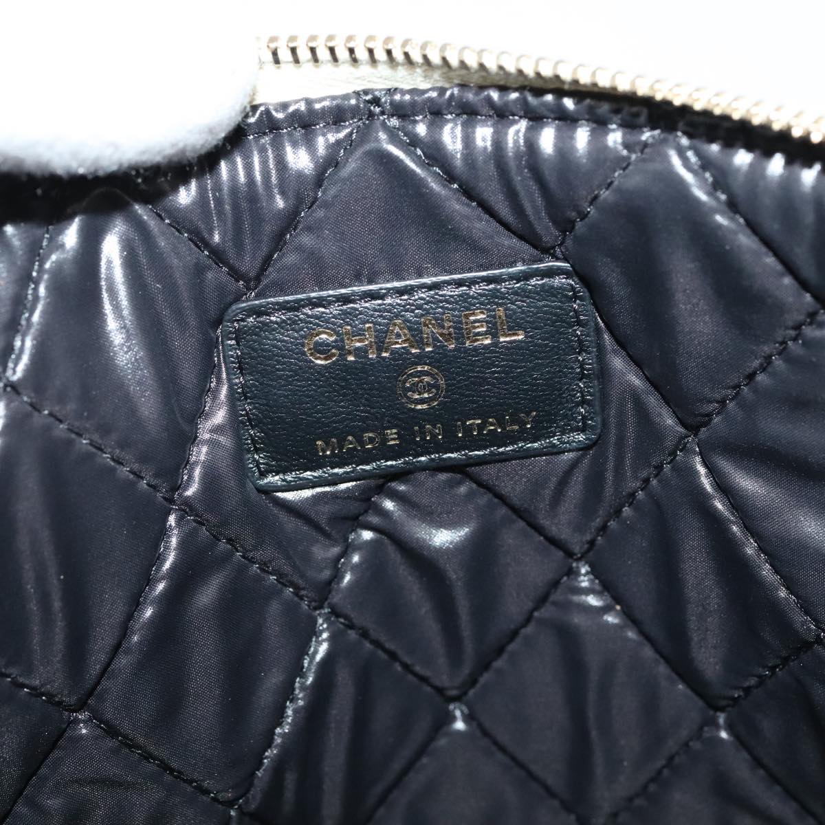 Chanel Coco Mark, Black, Leather, clutch