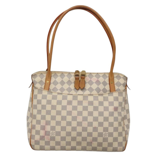 Louis Vuitton Figheri, White, Canvas, shoulder