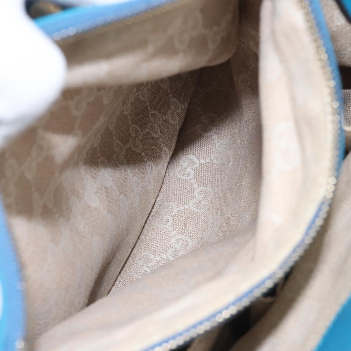 Gucci Bamboo, Blue, Leather, handbag