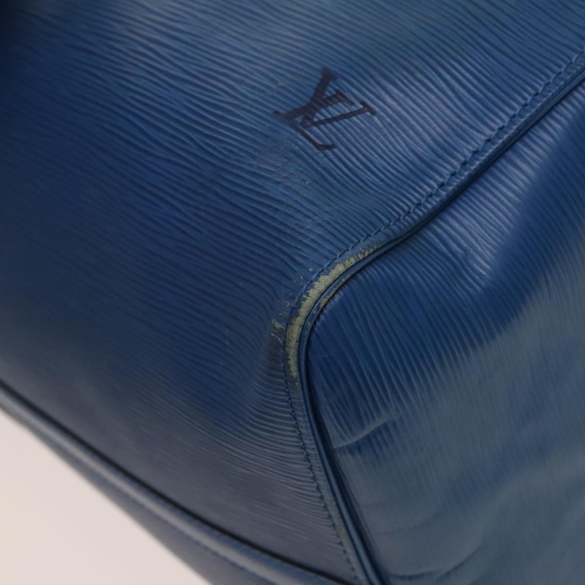 Louis Vuitton Keepall 55, Blue, Leather, travel