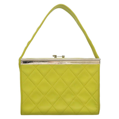 Chanel Vanity, Yellow, Leather, clutch