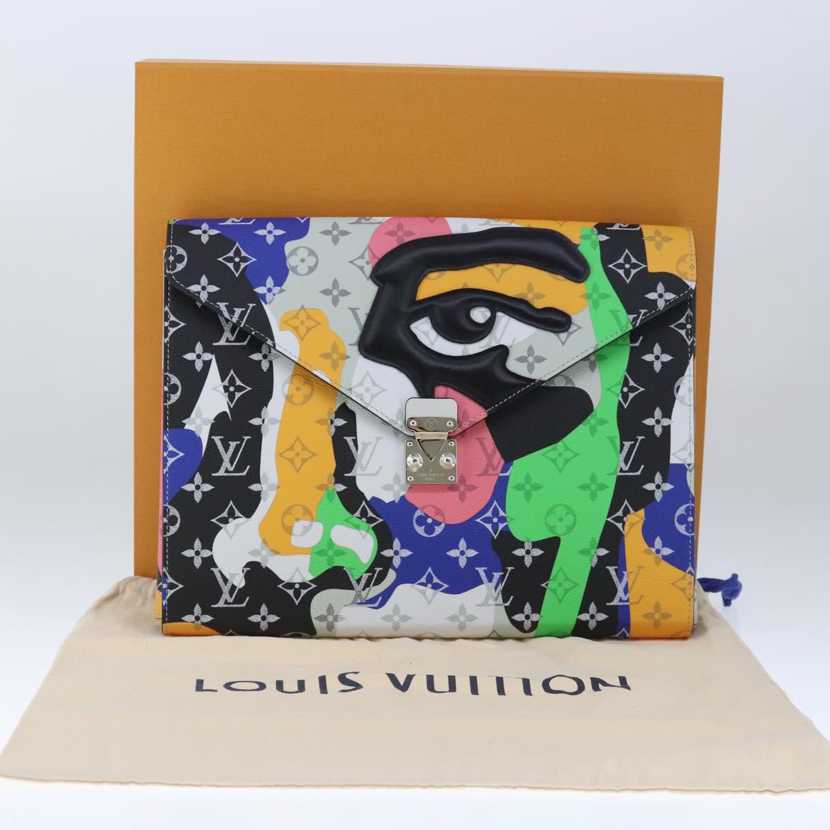 Louis Vuitton, Multicolour, Canvas, clutch
