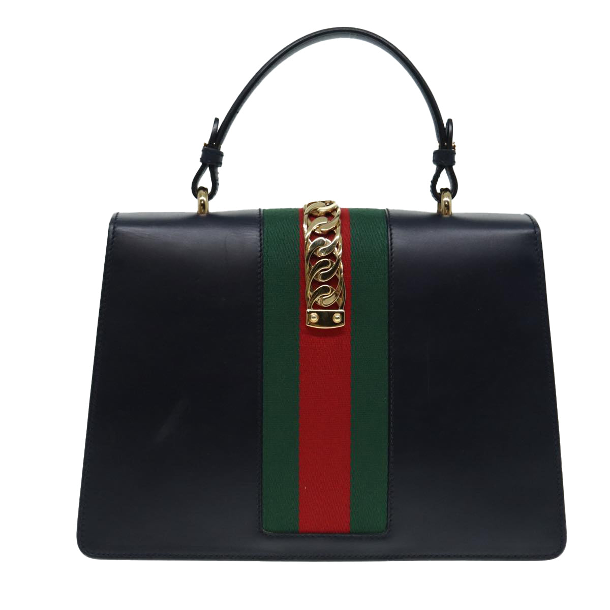 Gucci Sylvie, Black, Leather, handbag