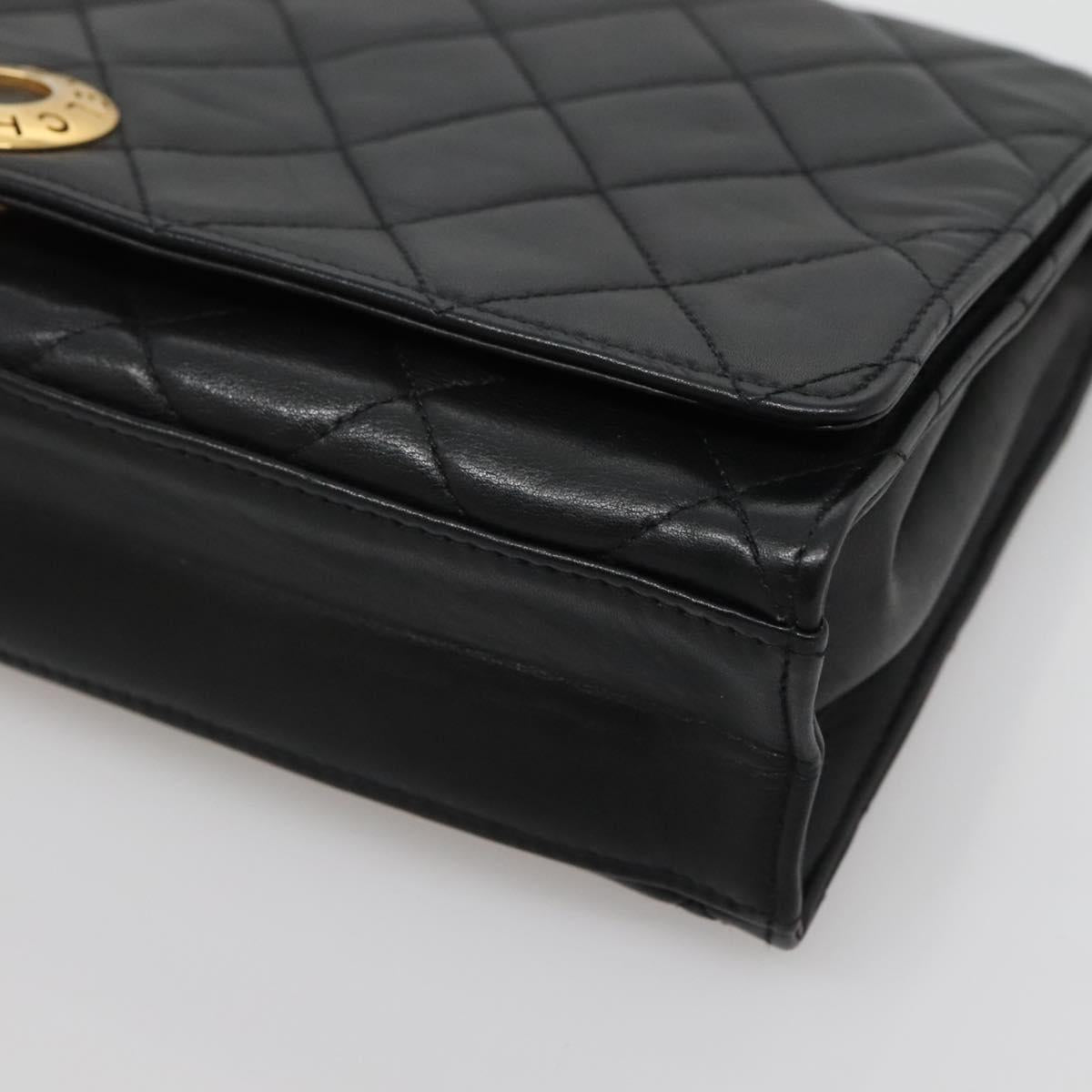 Chanel Matelassé, Black, Leather, shoulder