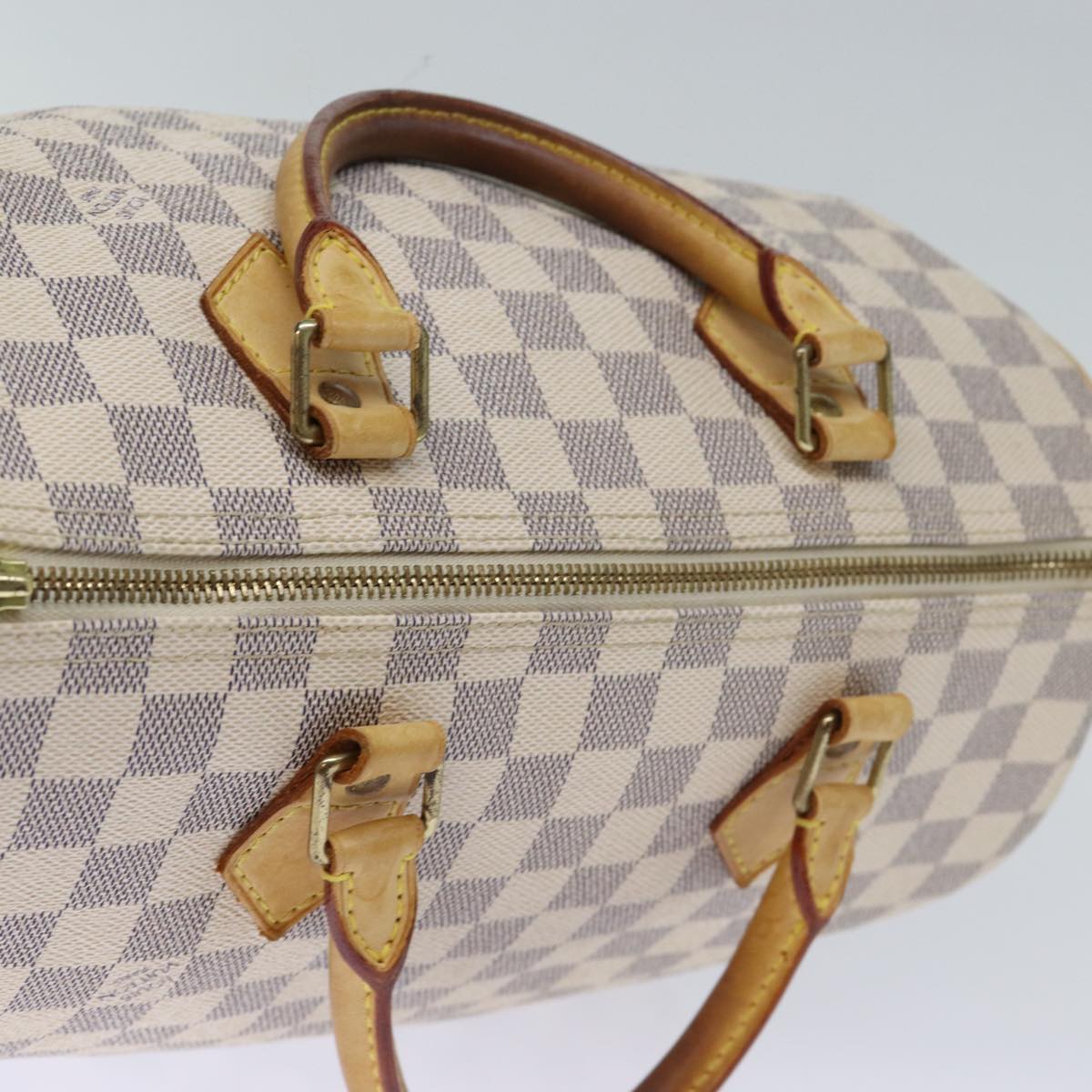 Louis Vuitton Speedy 30, White, Canvas, handbag