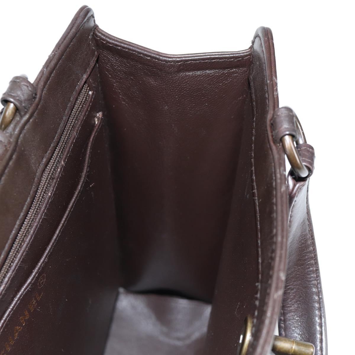 Chanel Coco Mark, Brown, Leather, handbag