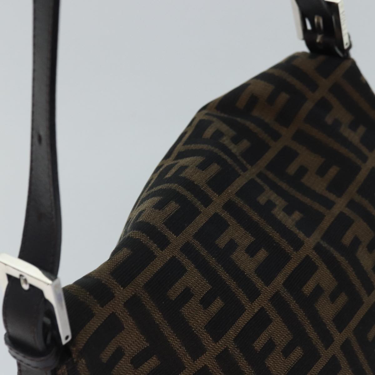 Fendi Mamma Baguette, Brown, Canvas, shoulder