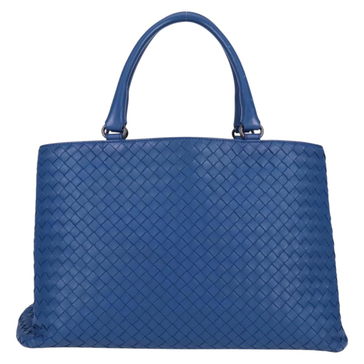 Bottega Veneta Intrecciato, Blue, Leather, handbag