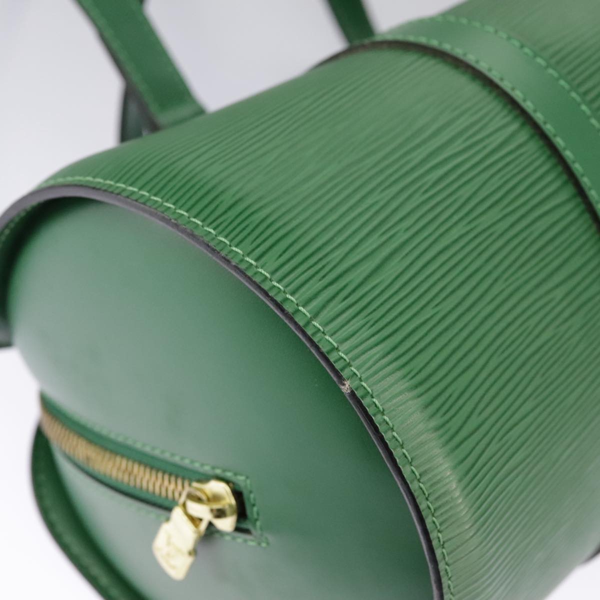 Louis Vuitton Soufflot, Green, Leather, handbag