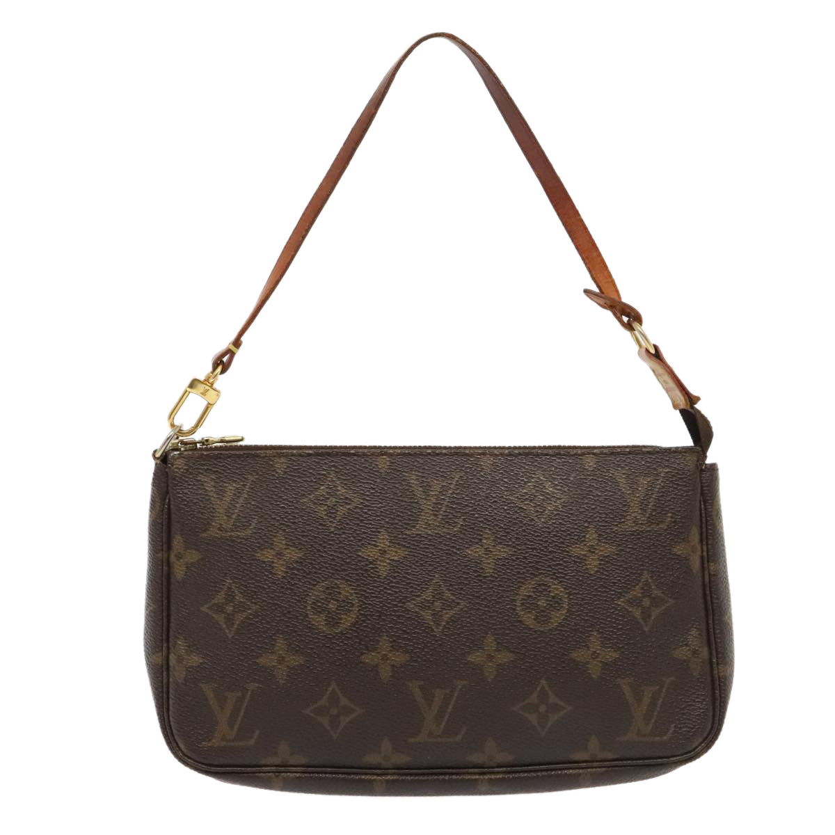 Louis Vuitton Pochette Accessoire, Brown, Canvas, clutch