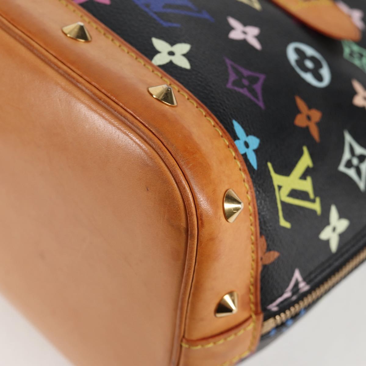 Louis Vuitton Alma, Black, Canvas, handbag
