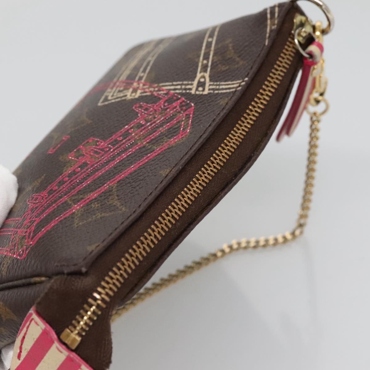 Louis Vuitton Mini Pochette Accessoires, Brown, Canvas, clutch