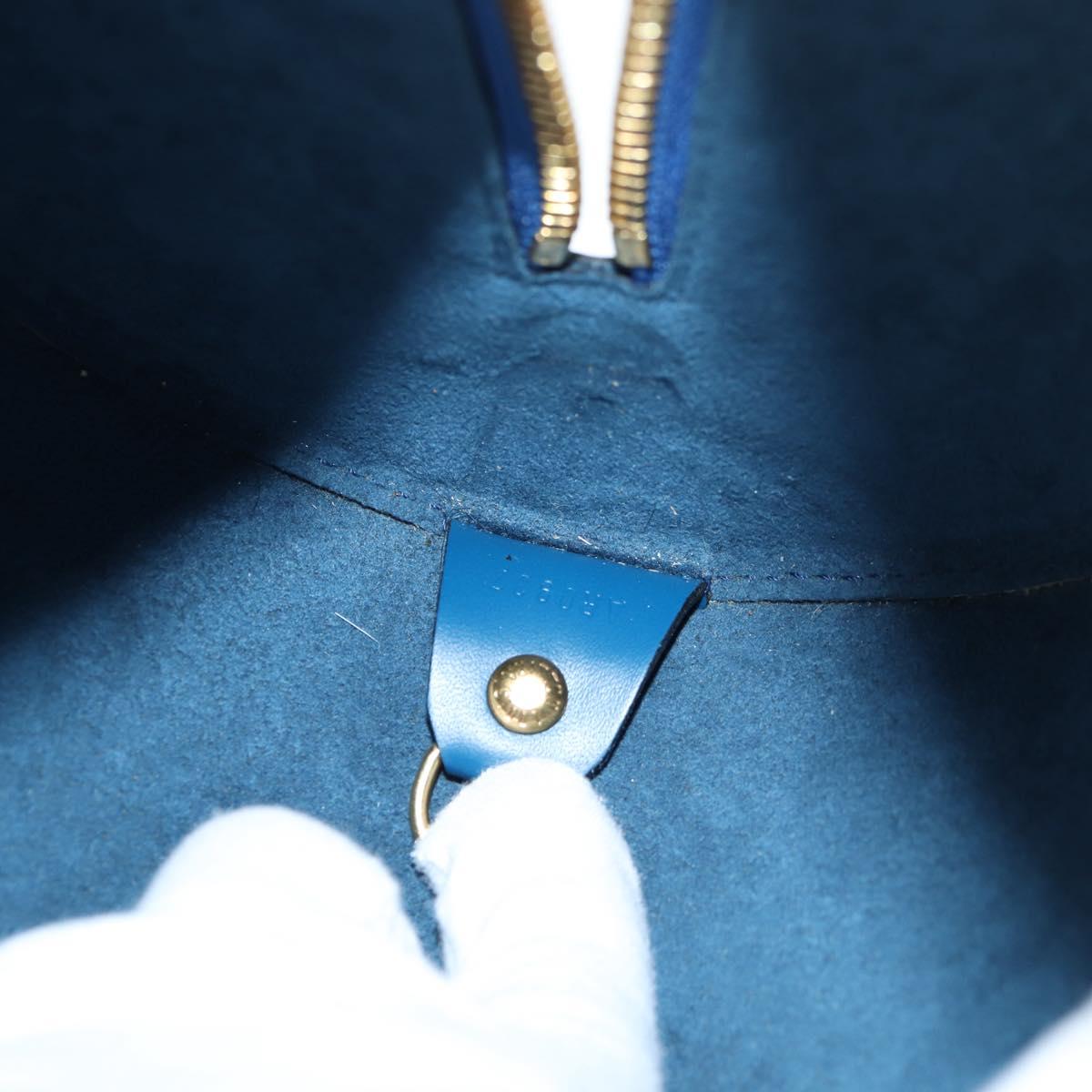 Louis Vuitton Soufflot, Blue, Leather, handbag