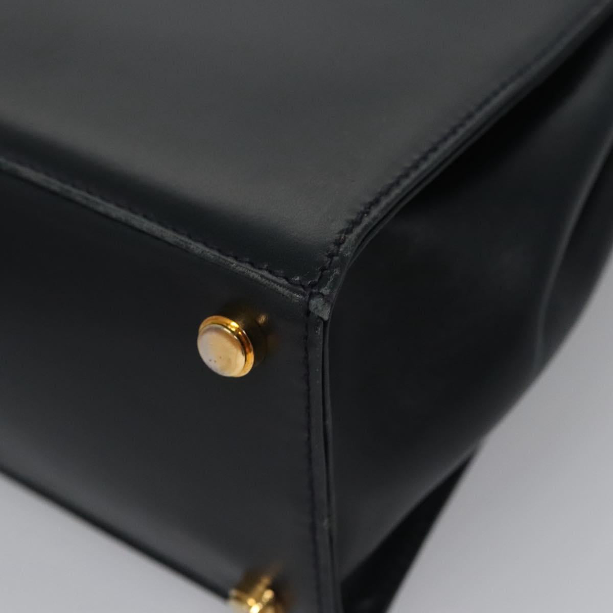 Salvatore Ferragamo Gancini, Black, Leather, handbag