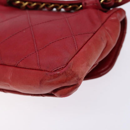 Chanel Bag belt, Red, Leather, clutch