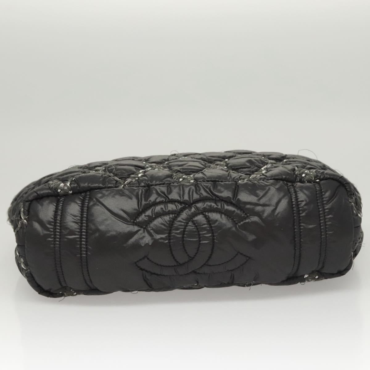 Chanel Paris Byzans, Black, NYLON, shoulder