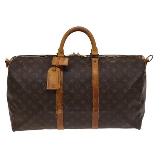 Louis Vuitton Keepall Bandouliere 50, Brown, Canvas, travel