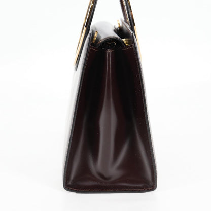 Céline Logo du cercle, Brown, Leather, handbag