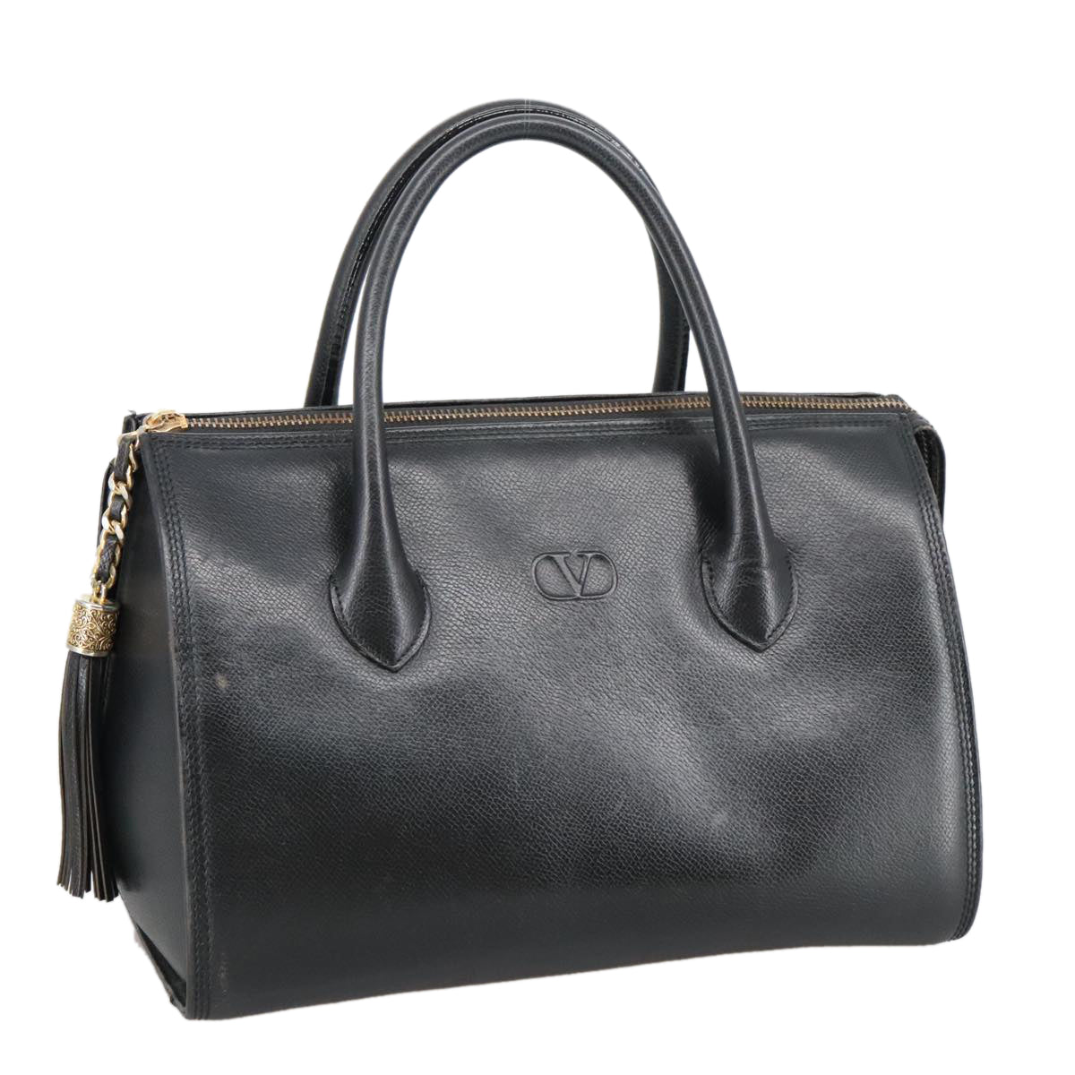 Valentino Garavani, Black, Leather, handbag