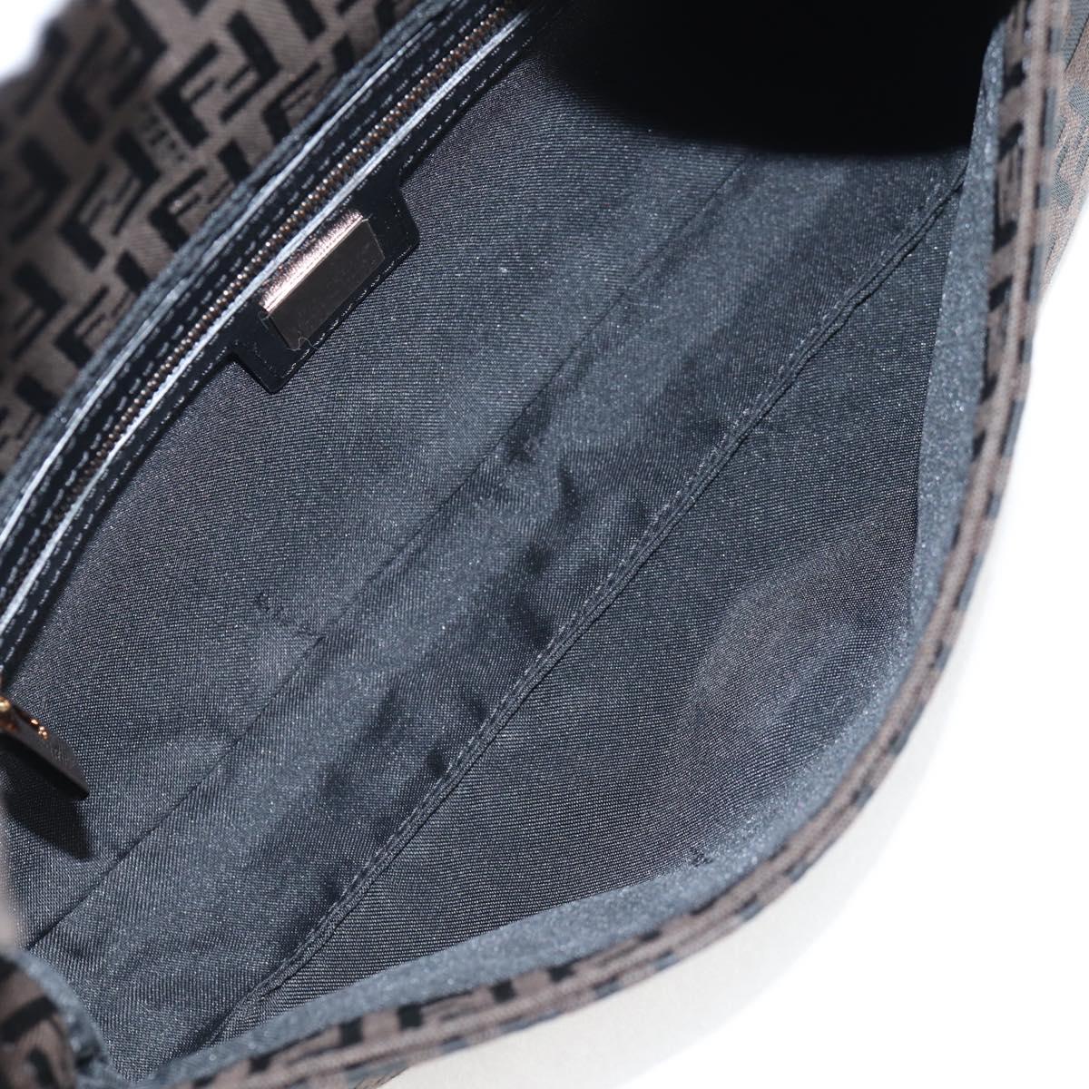 Fendi Baguette, Brown, Canvas, shoulder
