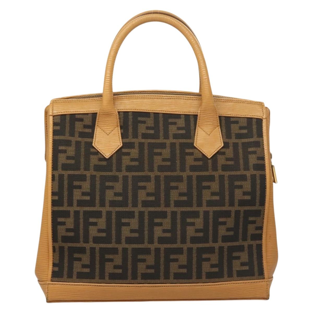 Fendi Zucca, Brown, Canvas, handbag