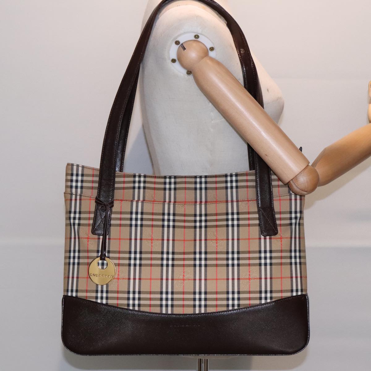 Burberry Nova Check, Beige, Canvas, tote