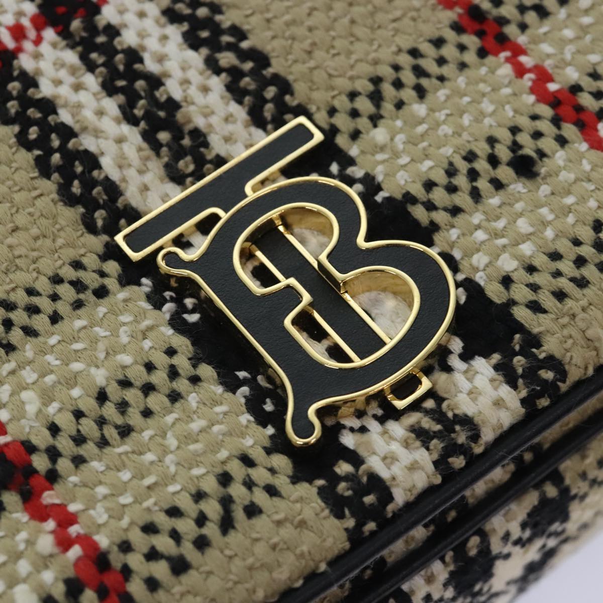 Burberry Nova Check, Gold, Canvas, shoulder