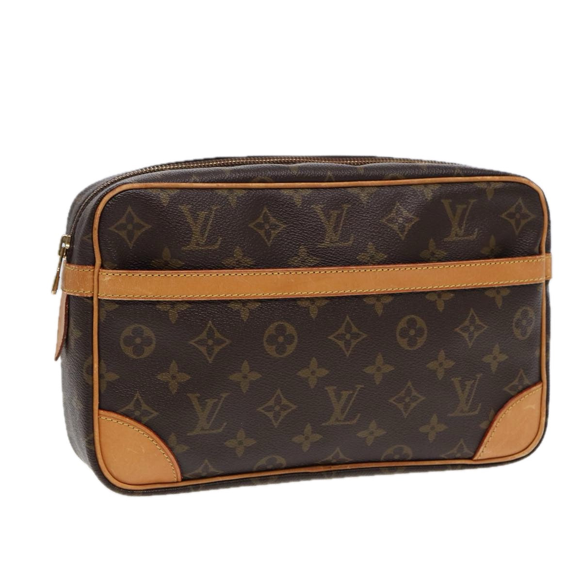 Louis Vuitton Compiegne 28, Brown, Canvas, clutch