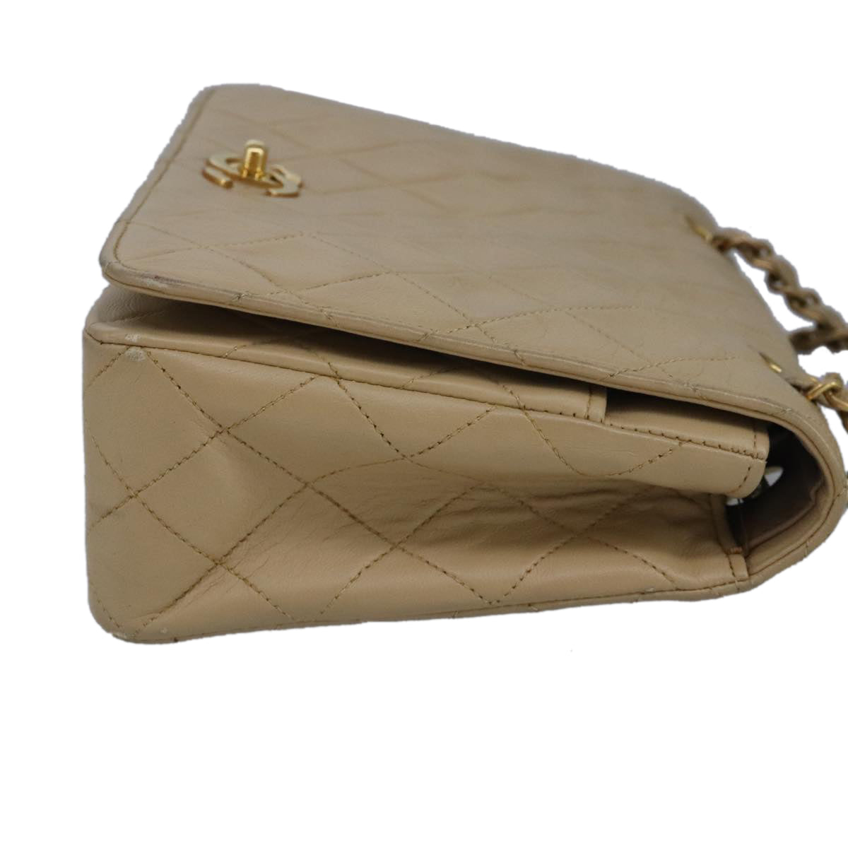 Chanel Flap bag, Beige, Leather, shoulder