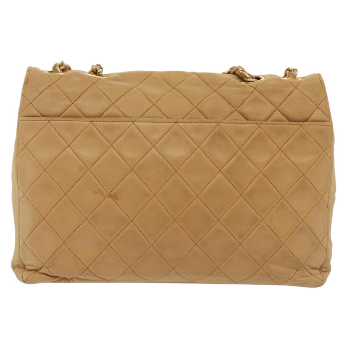 Chanel Matelassé, Brown, Leather, shoulder