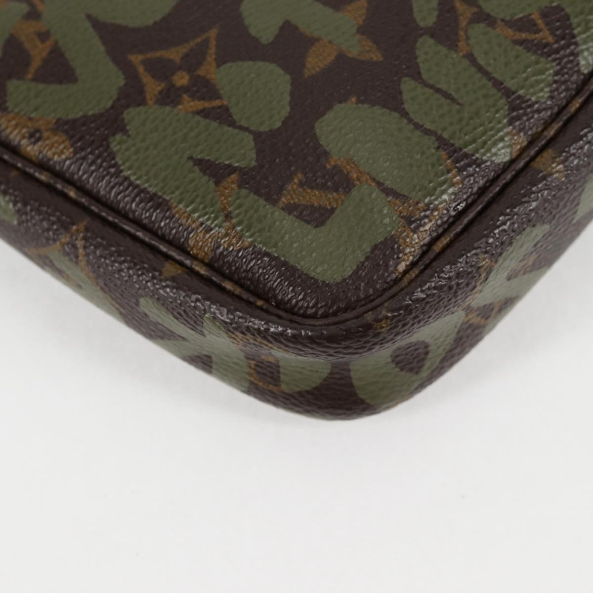 Louis Vuitton Pochette Accessoire, Brown, Canvas, clutch