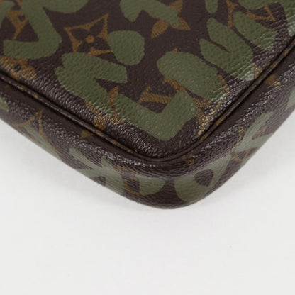 Louis Vuitton Pochette Accessoire, Brown, Canvas, clutch