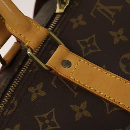 Louis Vuitton Keepall 55, Brown, Canvas, travel