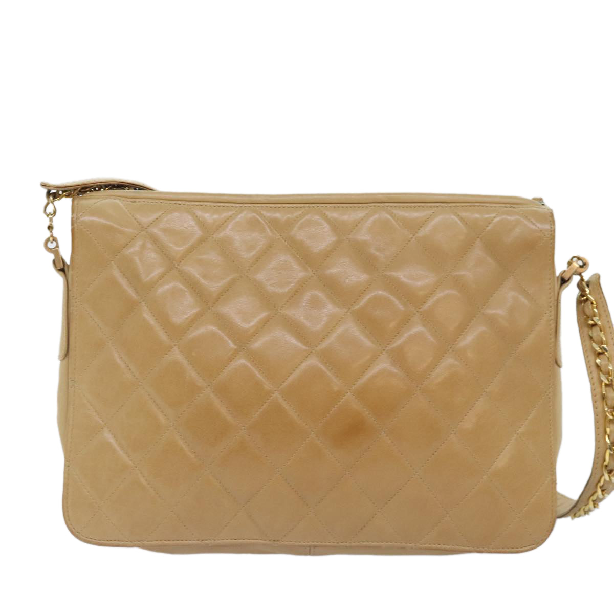 Chanel Camera, Beige, Leather, shoulder