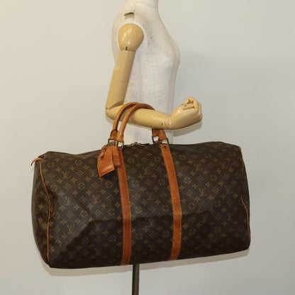Louis Vuitton Keepall 60, Brown, Canvas, travel
