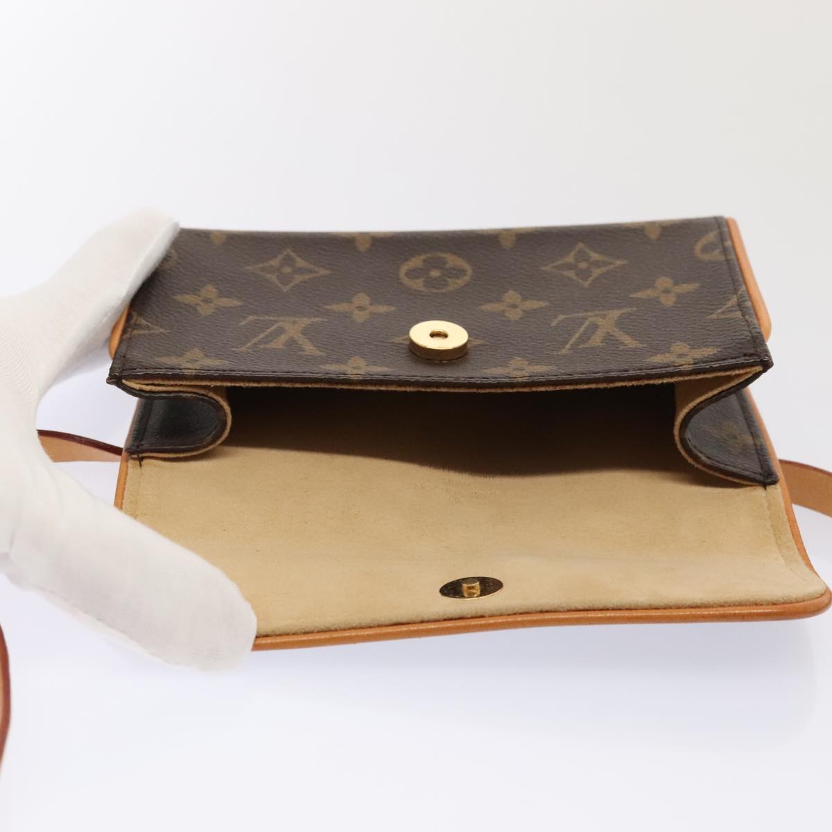 Louis Vuitton Florentine, Brown, Canvas, shoulder