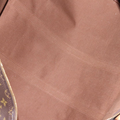 Louis Vuitton Keepall 55, Brown, Canvas, travel