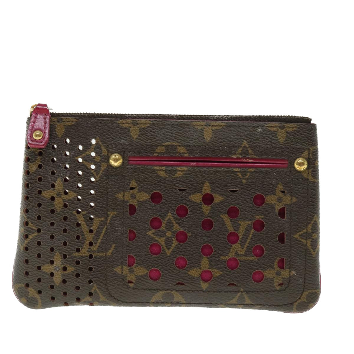 Louis Vuitton Pochette Plat, Brown, Canvas, clutch