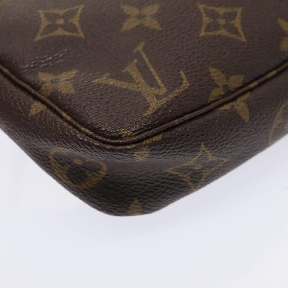 Louis Vuitton Pochette Accessoire, Brown, Canvas, clutch