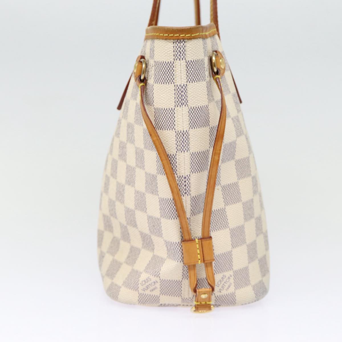 Louis Vuitton Neverfull PM, Beige, Canvas, tote