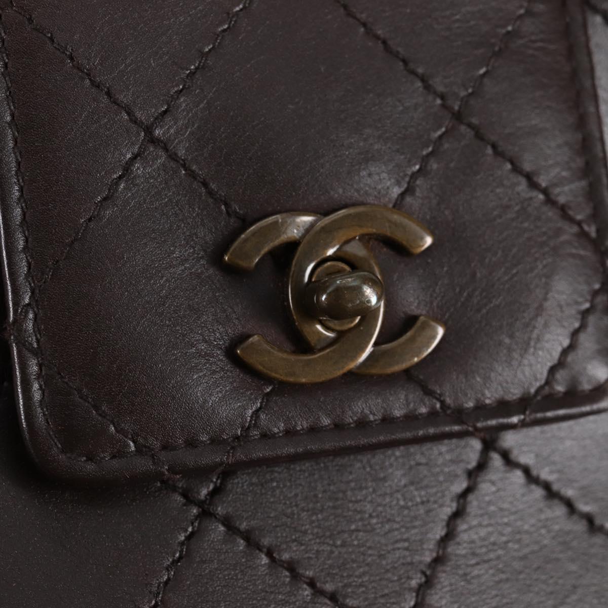 Chanel Coco Mark, Brown, Leather, handbag