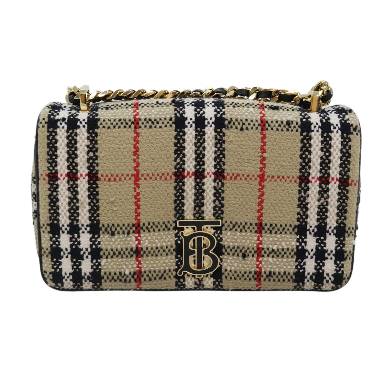 Burberry Nova Check, Gold, Canvas, shoulder