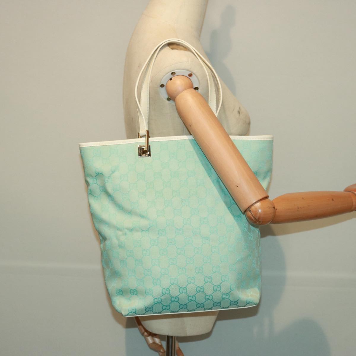 Gucci GG canvas, Blue, Canvas, shoulder