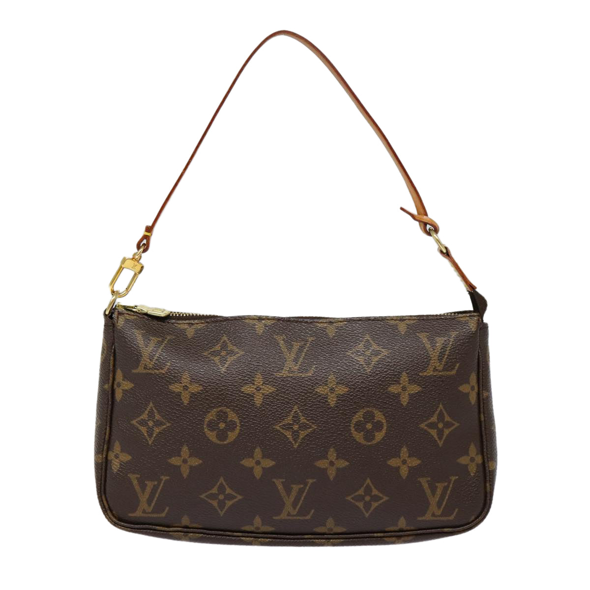 Louis Vuitton Pochette Accessoire, Brown, Canvas, clutch