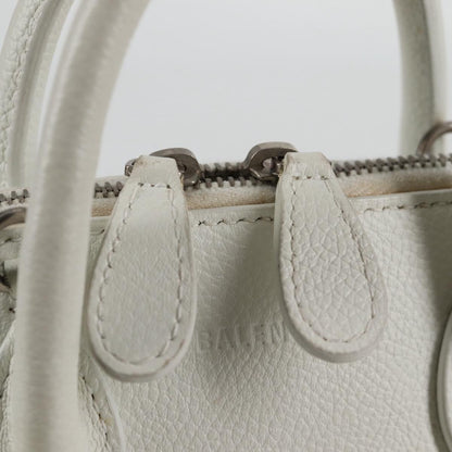 Balenciaga Ville Top Handle, White, Leather, handbag
