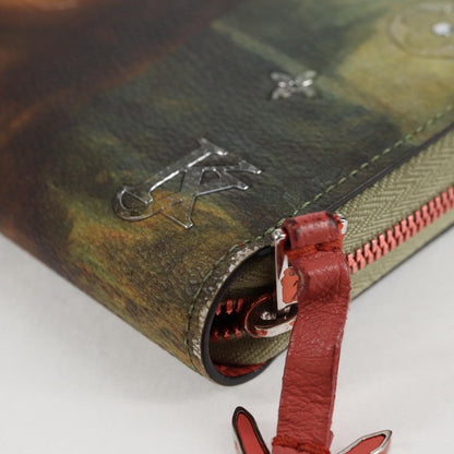 Louis Vuitton Zippy wallet, Green, Canvas, wallet